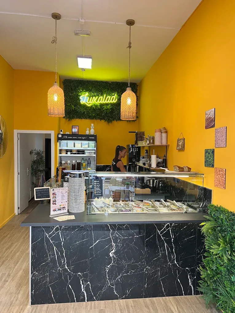 The bar and counter inside Luxalad Tenerife