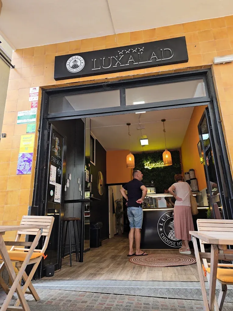 The open entrance to Luxalad Tenerife in Los Cristianos